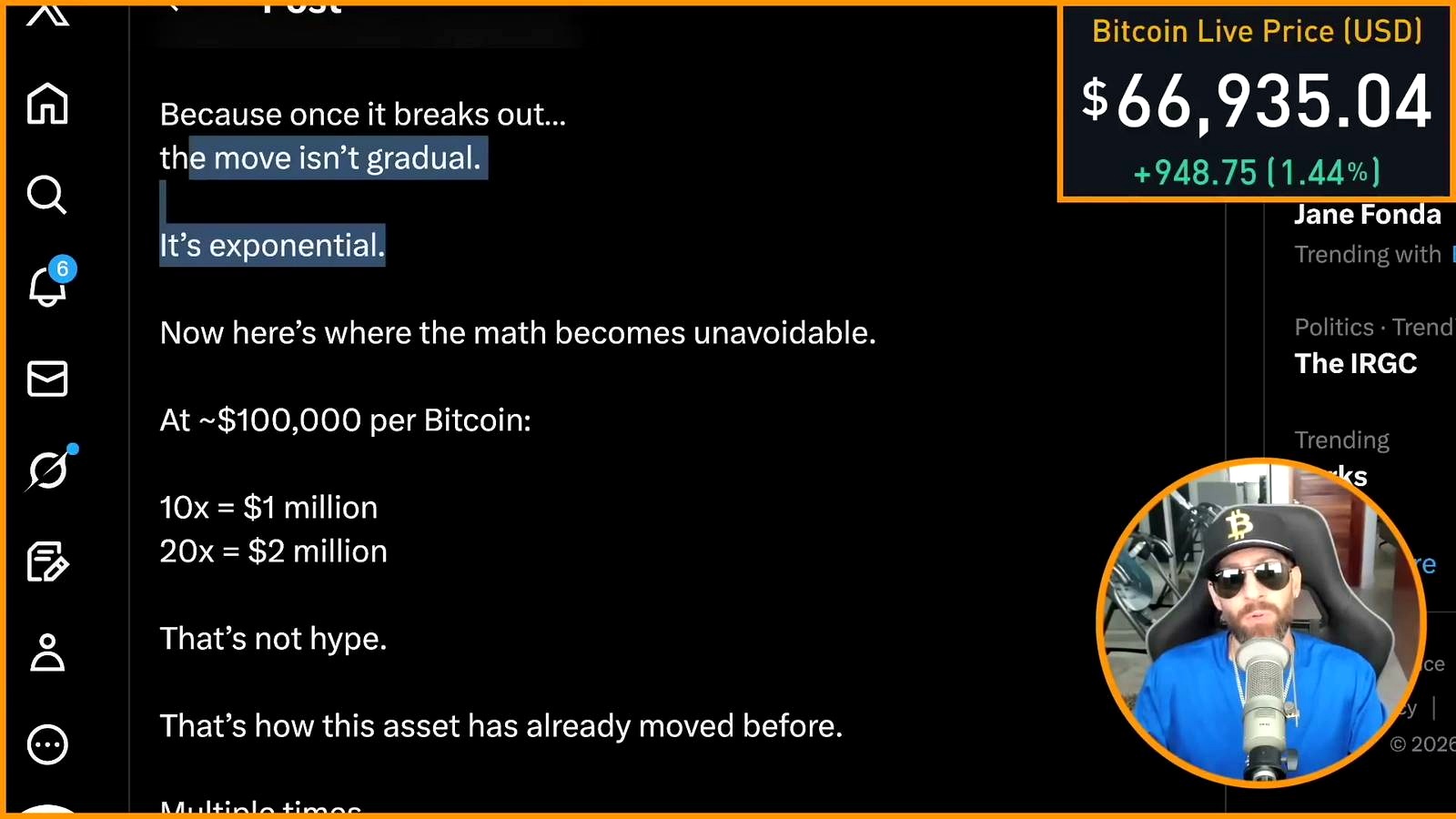 The core thesis: Bitcoin does not move like gold