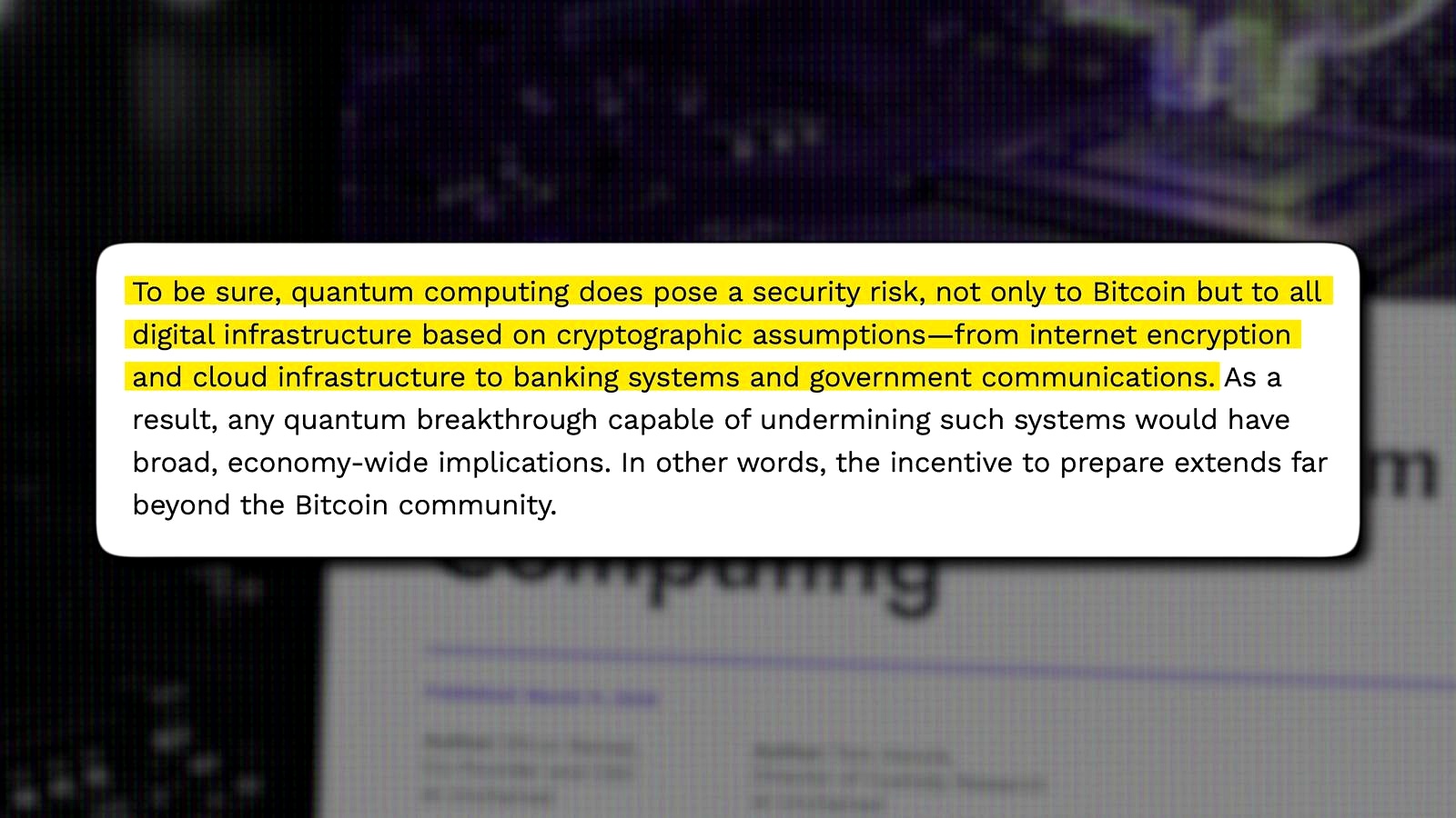 Is Quantum Computing an Immediate Threat? discussed in the video