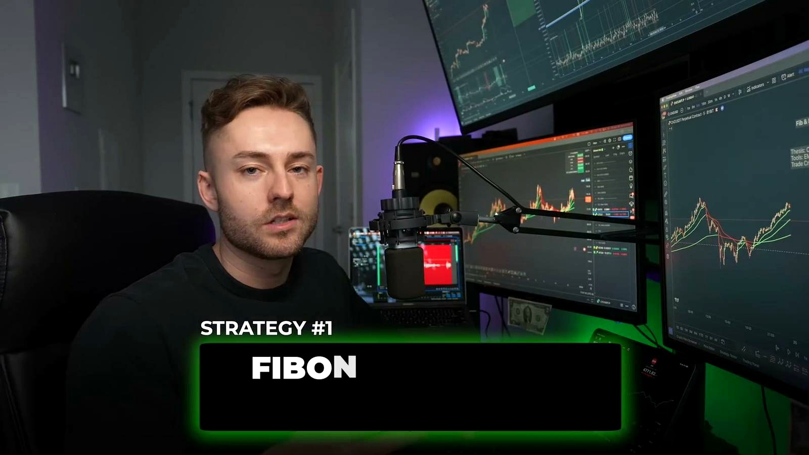 Strategy 1: Fibonacci and EMA Continuation discussed in the video