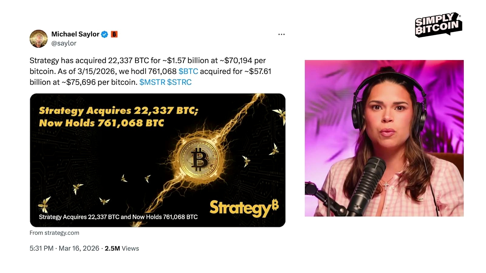 Strategy’s Latest Purchase discussed in the video
