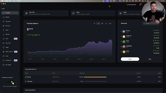 How He Transfers Bitcoin from River to Ledger discussed in the video
