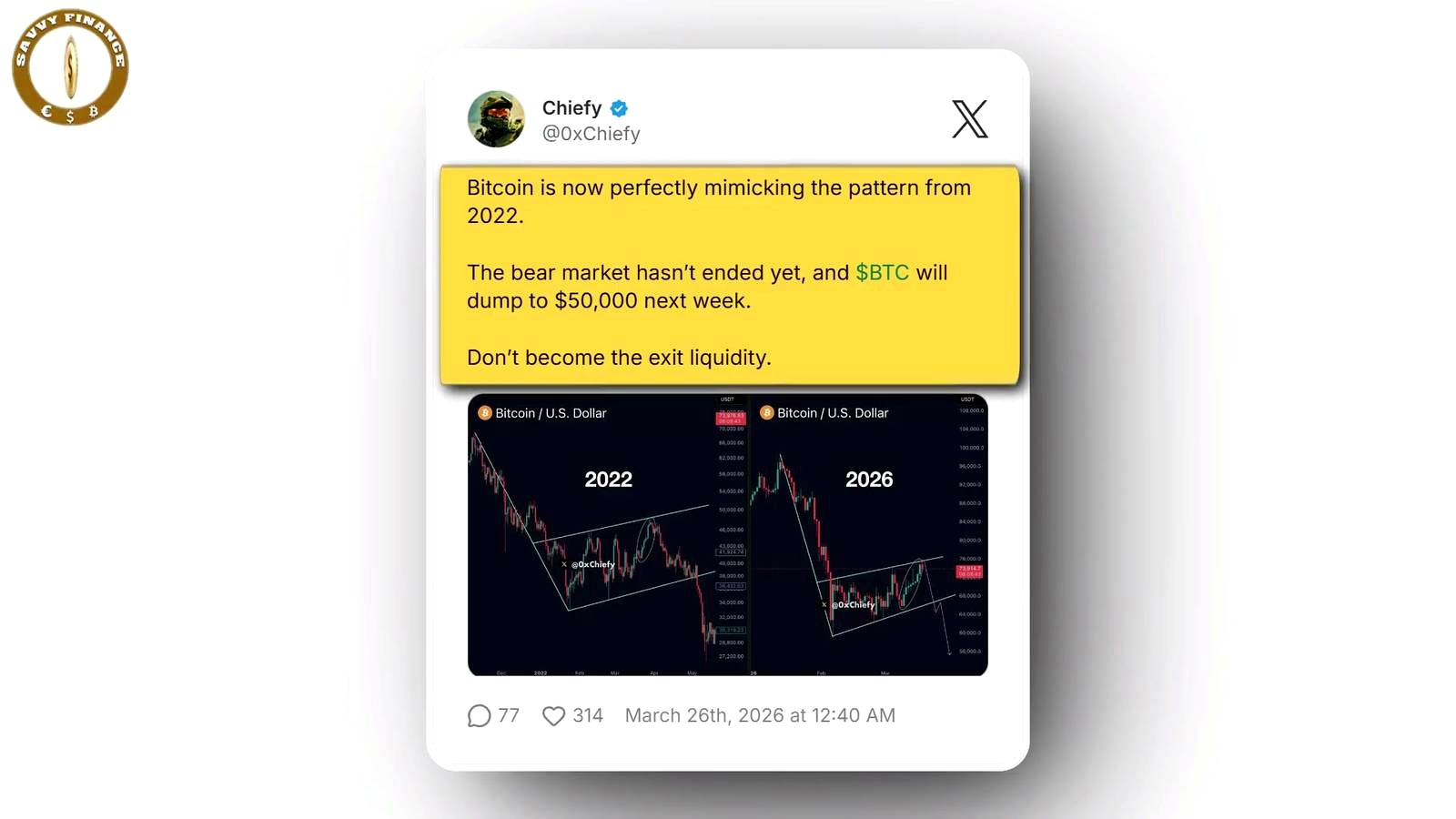 The bear case is still very real discussed in the video