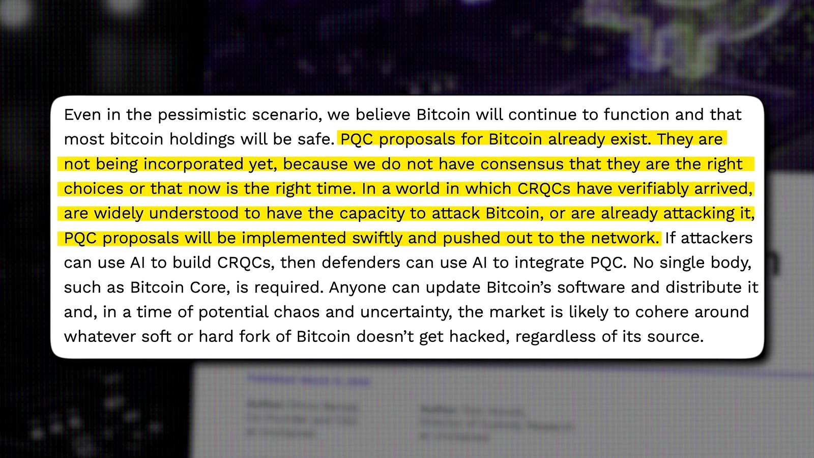 Three Plausible Scenarios for Bitcoin and Quantum Computing discussed in the video