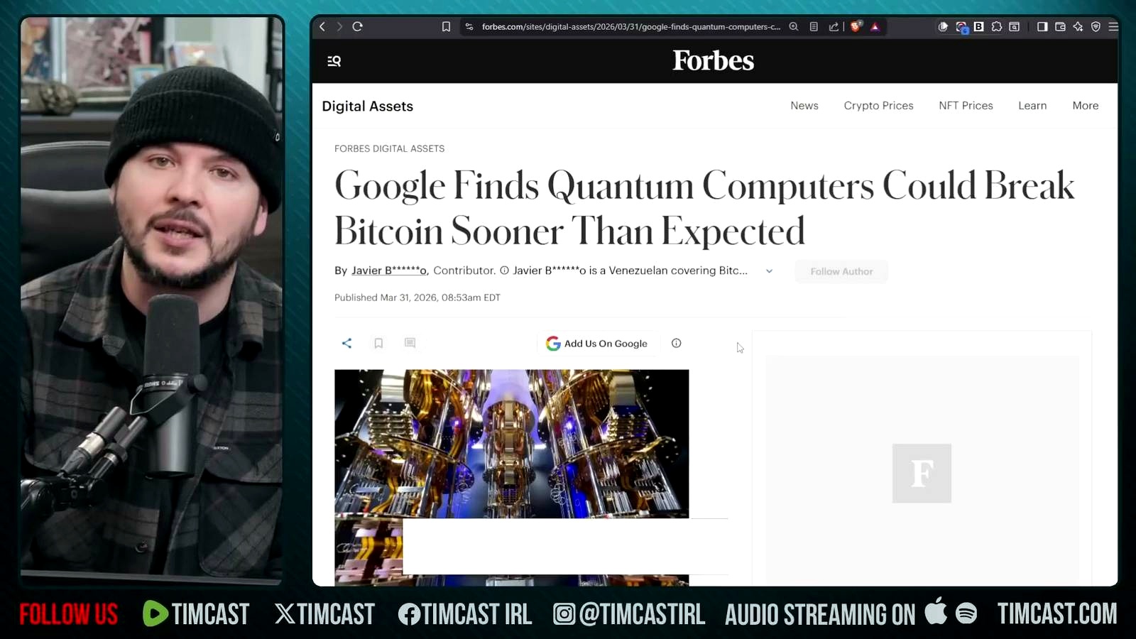 Timcast’s market takeaway is blunt
